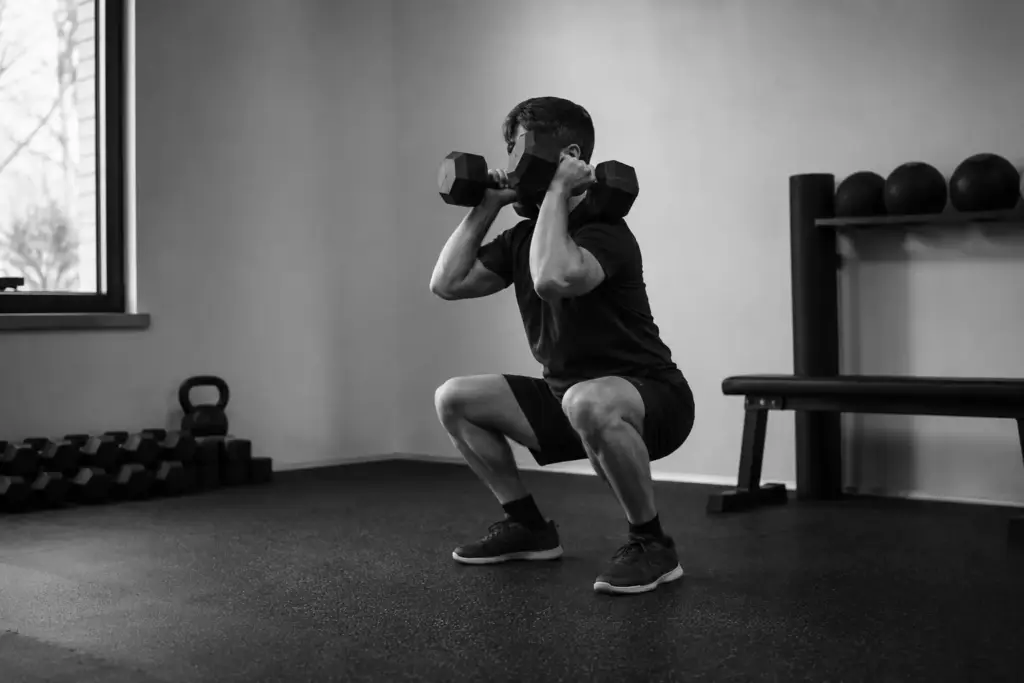 Sentadilla con press de hombro (thruster)